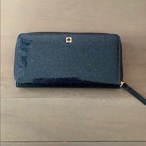 Kate Spade wallet sparkly navy